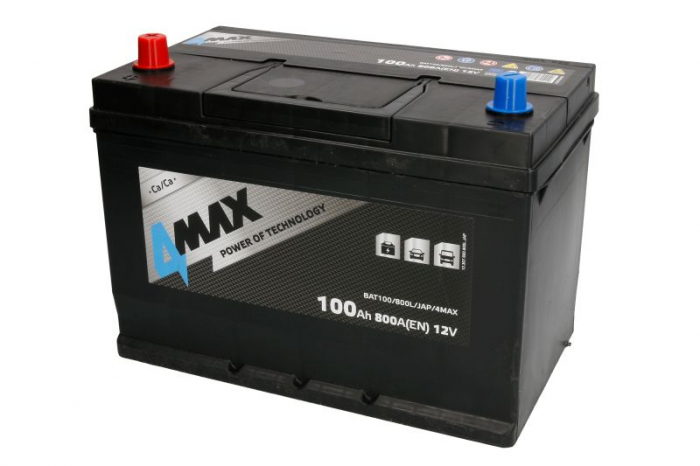 Acumulator 4MAX 12V 95Ah 800A (L+ borna standard) 306x175x227 B01 - flansa de montare 10.5 mm (pornire)