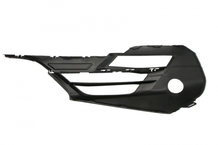 Element bara fata dreapta (cu dungi, cu orficii lampa ceata, cu orificii senzori parcare, plastic, negru) potrivit BMW 2 Active Tourer F45, F46 01.18- [2]
