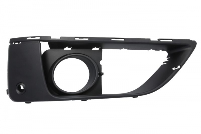 Element bara fata dreapta (cu orificii lampa, cu orificii senzor parcare, plastic, negru, LUXURY) potrivit BMW 2 Active Tourer F45, F46, 2 Gran Tourer F46 09.14-12.18