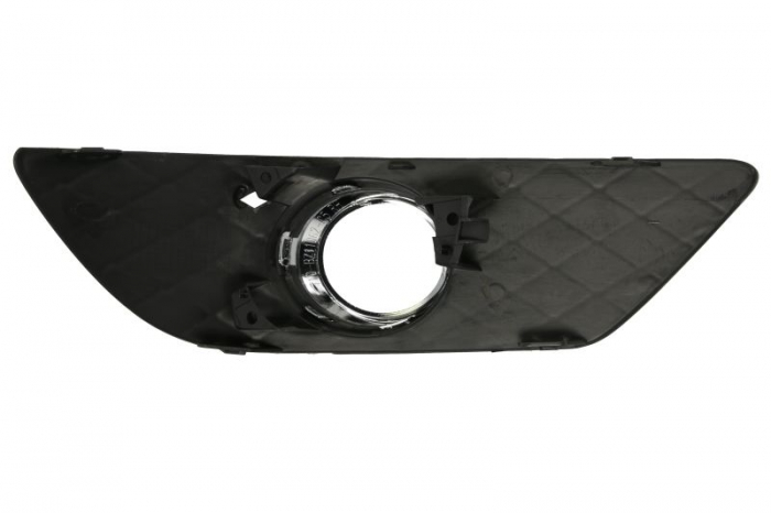 Element bara fata dreapta (cu rama, cu orficii lampa ceata, negru-mat/crom) potrivit MERCEDES C-KLASA W204 03.11-12.13 [2]