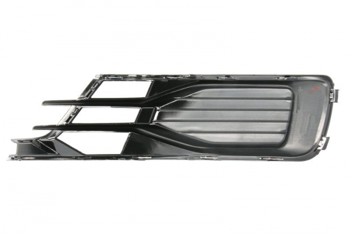 Element bara fata dreapta (cu șipcă cromată, plastic, negru/crom) potrivit AUDI A6 C7 04.15-02.18 [2]