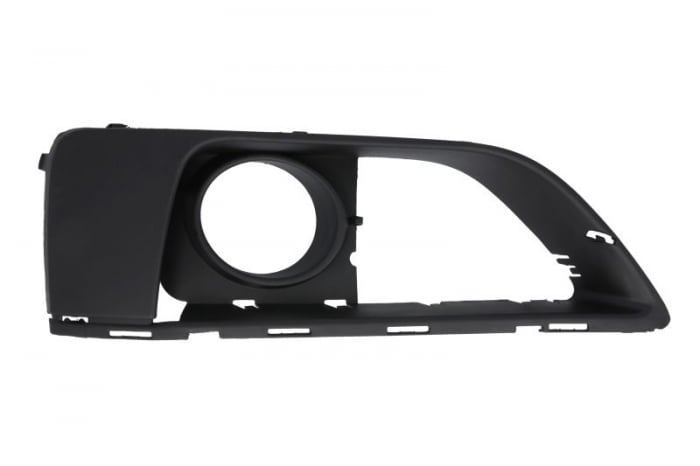 Element bara fata stanga (cu orficii lampa ceata, plastic, negru, LUXURY) potrivit BMW 2 Active Tourer F45, F46, 2 Gran Tourer F46 09.14-12.18