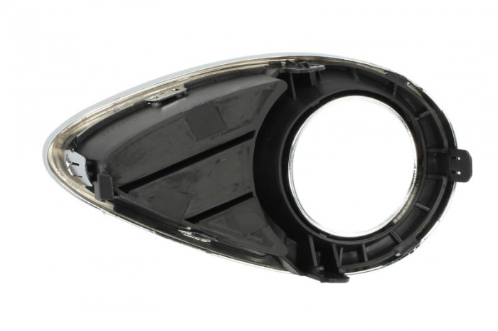 Elemente bara fata Fata Dreapta cadru cromat, cu gauri pentru lampa de ceata, negru potrivit INFINITI FX, QX70 10.08- 03.08- [2]