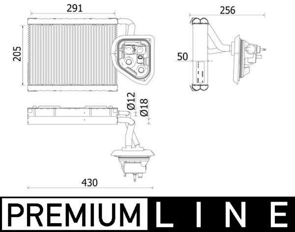 Evaporator aer conditionat potrivit BMW 5 (G30, F90), 5 (G31), 7 (G11, G12) 2.0H 3.0H 07.16-