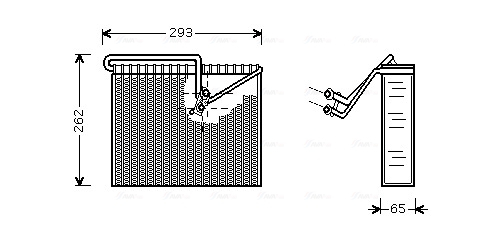 Evaporator aer conditionat potrivit CHEVROLET ASTRA; OPEL ASTRA G, ASTRA G CLASSIC, ASTRA G KOMBI, ZAFIRA A 1.2-2.2D 02.98-12.09