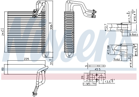 Evaporator aer conditionat potrivit FORD C-MAX II, FOCUS III, FOCUS III/HATCHBACK, FOCUS III/KOMBI, GRAND C-MAX 1.0-Electric 04.10-02.20 [3]