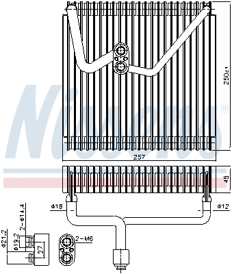 Evaporator aer conditionat potrivit KIA RIO II 1.4 1.5D 1.6 03.05-12.11