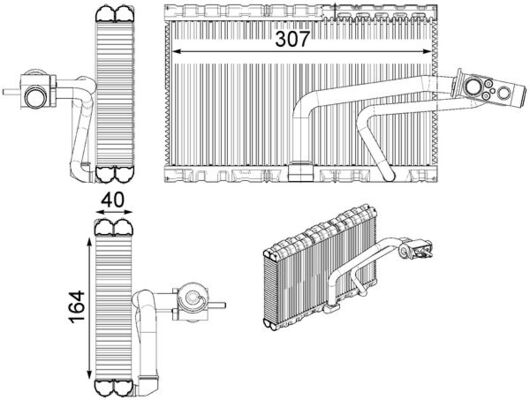 Evaporator aer conditionat potrivit MERCEDES G (W463) M112.945-OM642.970