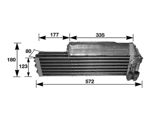 Evaporator aer conditionat potrivit MERCEDES S (C126), S (W126) M103.941-M117.968 [3]