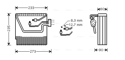 Evaporator aer conditionat potrivit VOLVO S40 I, V40 1.6-2.0 07.95-12.04 [3]