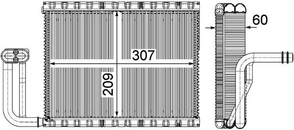 Evaporator sistem climatizare potrivit BMW 5 (F10), 5 (F11), 5 GRAN TURISMO (F07), 6 (F12), 6 (F13), 6 GRAN COUPE (F06), 7 (F01, F02, F03, F04) 1.6-6.0 2008-2018 [2]