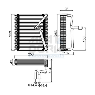 Evaporator sistem climatizare potrivit HYUNDAI ACCENT III 1.4/1.5D/1.6 2005-2010 [2]