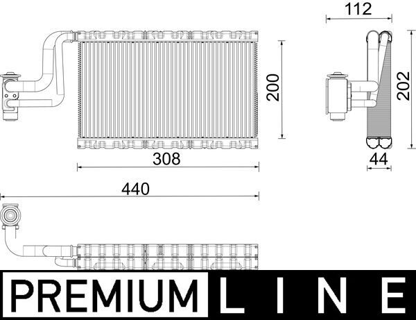 Evaporator sistem climatizare potrivit MAN TGX I, TGX II D1556LF07-D3876LF12 [2]