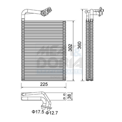 Evaporator sistem climatizare potrivit MERCEDES AMG GT (X290), C (A205), C (C205), C T-MODEL (S202), C T-MODEL (S205), C (W205), CLS (C257), E (A238), E ALL-TERRAIN (S213) 1.5-Electric dupa 1996 [2]
