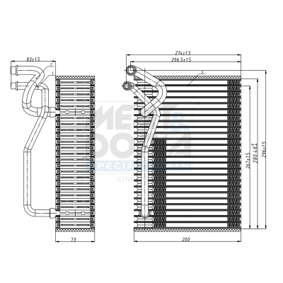 Evaporator sistem climatizare potrivit PEUGEOT 406 1.6-3.0 1995-2004 [2]