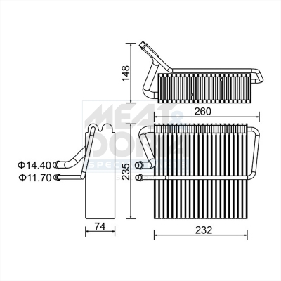 Evaporator sistem climatizare potrivit RENAULT TWINGO I 1.2 1993-2007 [2]