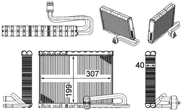 Evaporator sistem climatizare potrivit VOLVO FH, FH16 D13A400-D16C610 [3]
