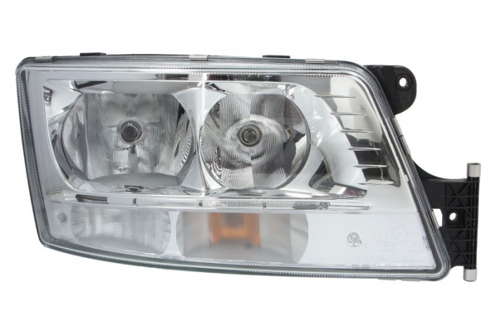Far dreapta (2 H7 2 LED PY21W, manual, cu lumina de zi, culoare insert: crom platinat, culoare indicator: transparent) potrivit MAN TGX I 09.16-09.21