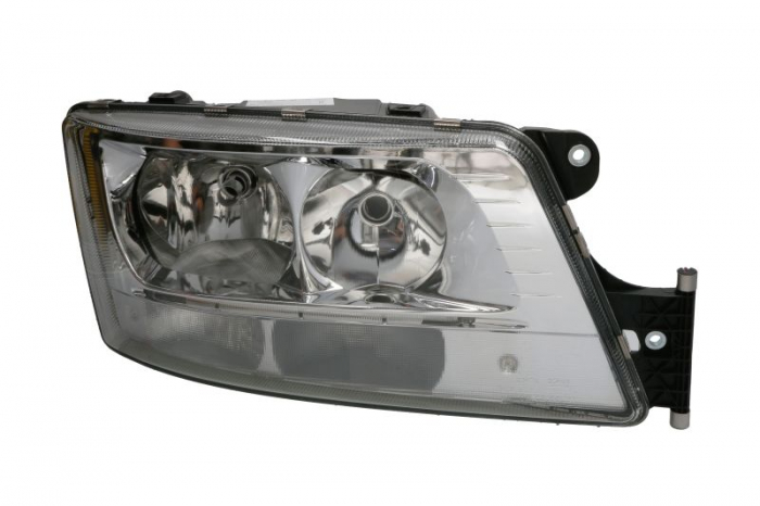 Far dreapta (2 H7 2 LED PY21W, manual, cu lumina de zi, culoare insert: crom platinat) EURO 6 potrivit MAN TGS I, TGX I 09.16-09.21