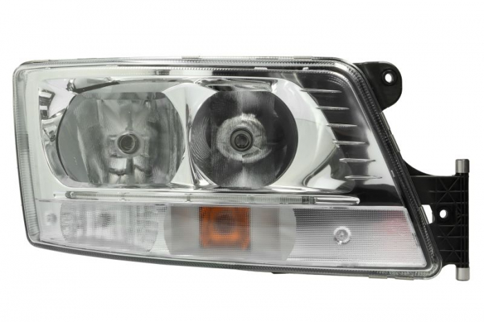 Far dreapta (2 H7 H21W LED PY21W, manual, cu lumina de zi, culoare insert: crom platinat, culoare indicator: transparent) potrivit MAN TGX I 06.06-09.21