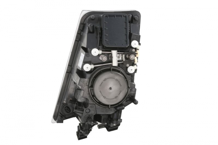 Far dreapta (2*H7/LED/PY21W, reglaj manual, cu becuri, insertii crom, Semnalizator transparent) VOLVO FH, FH 16, FH II, FM dupa 2005 [2]