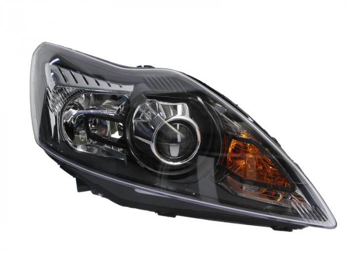 Far Dreapta (D1S H1, electric, cu motor, culoare insert: negru, culoare semnalizator: galben) potrivit FORD FOCUS II, FOCUS II KOMBI; FORD USA FOCUS