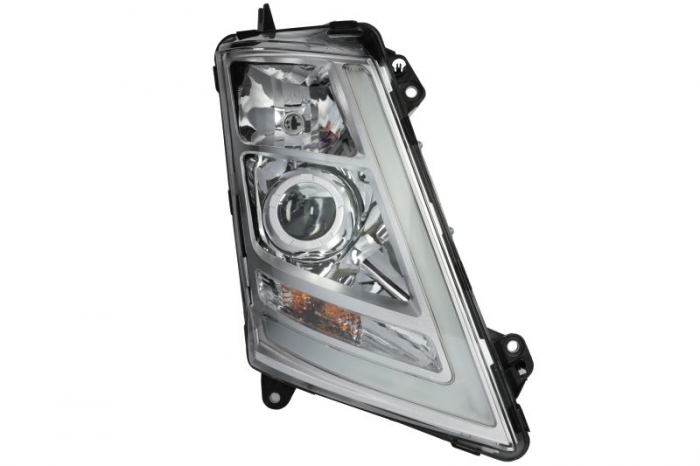 Far dreapta (D1S H1 LED PY21W, manual, culoare insert: crom platinat, culoare indicator: transparent) potrivit VOLVO FH II 01.12-