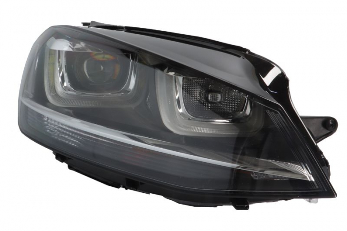 Far Dreapta D3S H21W H7 LED, electric, fara motoras, interior negru, semnalizator transparent potrivit VW GOLF ALLTRACK VII, GOLF SPORTSVAN VII, GOLF VII -03.17