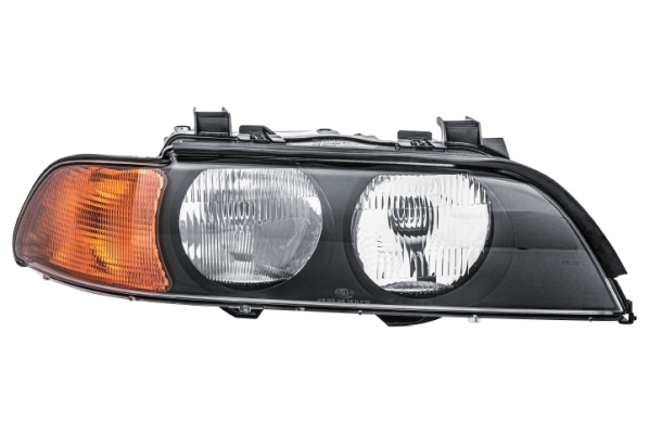 Far Dreapta (electric, cu motor, halogen, culoare interior: negru, culoare semnalizator: galben) potrivit BMW Seria 5 (E39) potrivit BMW Seria 11.95-08.00