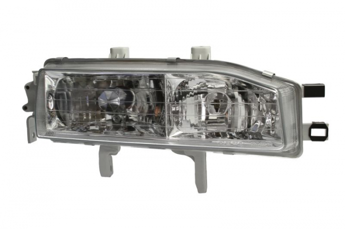 Far Dreapta (H1 H4, manual, fara motoras, culoare insert: argintiu, culoare semnalizator: transparent) potrivit HONDA ACCORD IV