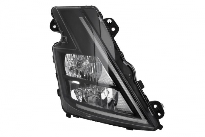 Far dreapta (H1 H7 LED, electric, cu motor, cu lumina de zi, culoare insert: negru, culoare indicator: alb) potrivit VOLVO FH16 III 02.20-