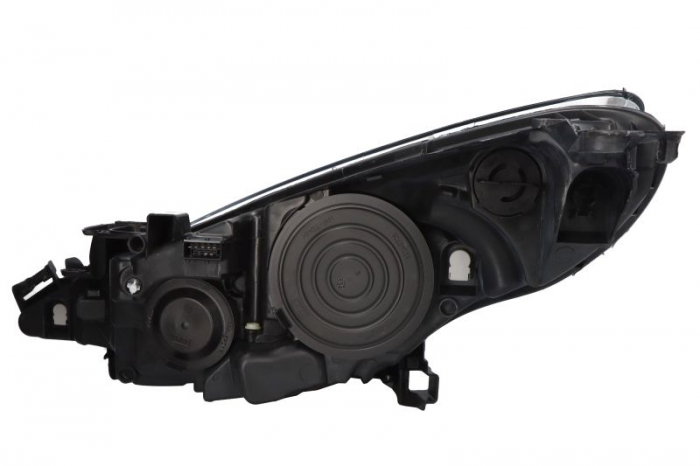 Far Dreapta potrivit PEUGEOT 207 pana in 2009 (H1/H7/PY21W/W5W, cu motor, halogen, culoare interior: cromat, culoare semnalizator: portocaliu) [2]