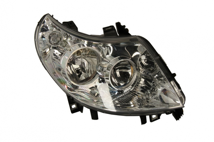 Far dreapta (H1 H7, reglaj electric, cu motoras, fundal cromat) CITROEN JUMPER FIAT DUCATO PEUGEOT BOXER 2006-2010