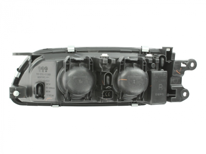 Far dreapta (H1/H7, reglaj electric, cu motoras, fundal cromat, semnalizator: dark) MAZDA 626 1997-2000 [2]