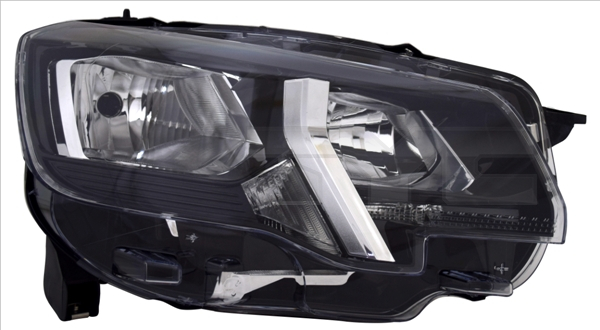 Far dreapta (H1 H7 W21, electric, cu motor) potrivit PEUGEOT PARTNER III, RIFTER 03.18-