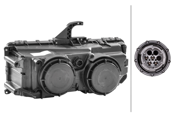 Far dreapta (H1/H7/W5W, electric cu motoras, insertii crom) MERCEDES Clasa AXOR 2 dupa 2004 [2]