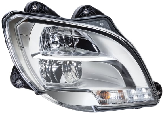 Far dreapta (H1 LED PY21W, manual, insertii crom, Semnalizator transparent) DAF CF, XF dupa 2012