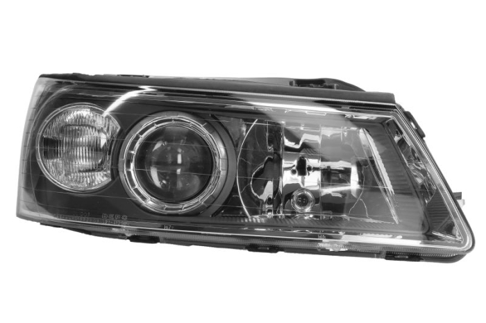 Far Dreapta (H11 H7, electric, fara motoras, culoare insert: cromat, culoare semnalizator: galben) potrivit HYUNDAI SONATA V