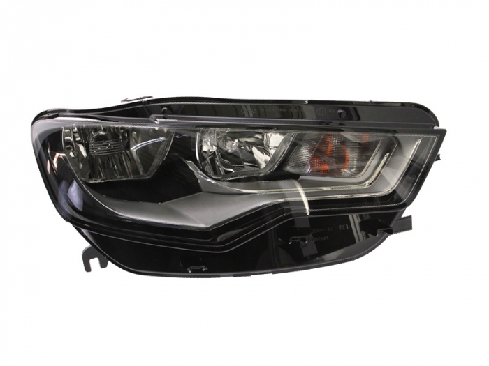 Far dreapta (H15 H7 PY21W W5W, electric, cu motoras, fundal cromat, fundal transparent) AUDI A6, A6 ALLROAD