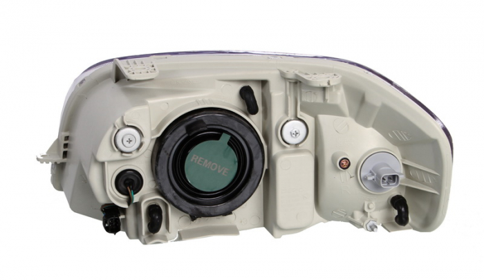 Far Dreapta (H4, electric, cu motor, culoare interior: cromat, culoare semnalizator: galben) potrivit CHEVROLET AVEO / KALOS [2]