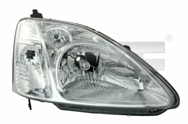 Far dreapta (H4, electric, cu motoras, fundal cromat) HONDA CIVIC 2001-2003