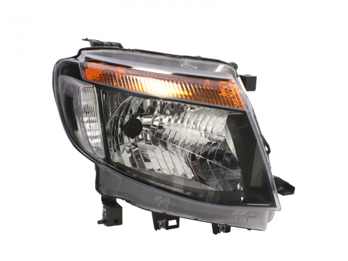 Far Dreapta (H4, fara motoras, culoare insert: negru, culoare semnalizator: galben) potrivit FORD RANGER