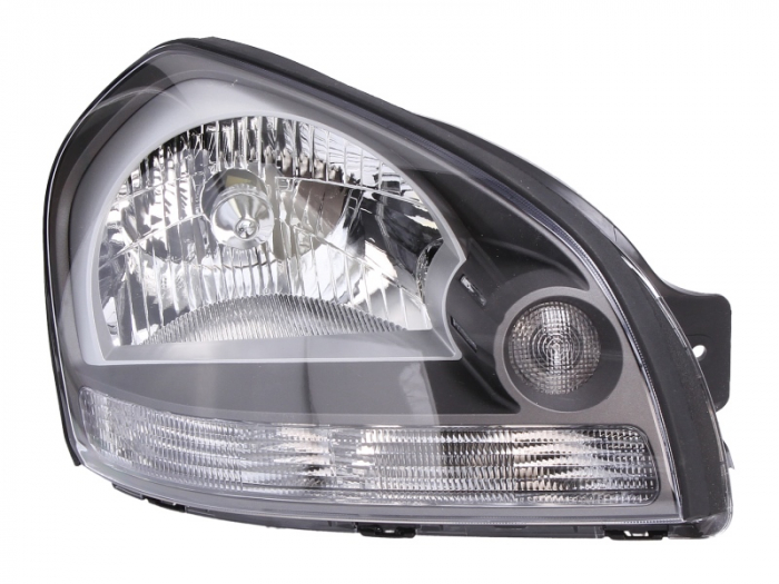 Far Dreapta (H4, manual, fara motoras, culoare insert: cromat, culoare semnalizator: negru) potrivit HYUNDAI IX35, TUCSON