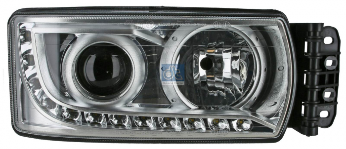 Far dreapta (H7, electric, fara motor, fara unitate control lumini LED) potrivit IVECO STRALIS II 09.12-