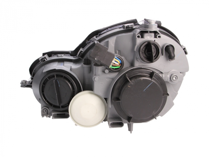 Far dreapta (H7, reglaj electric, COUPE, fundal cromat, fundal transparent) MERCEDES Clasa C 2001-2004 [2]