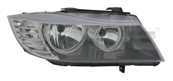 Far dreapta (H7, reglaj electric, cu motoras, fundal negru) BMW Seria 3 (E90), Seria 3 (E91)