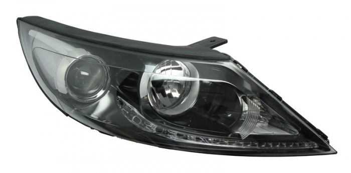 Far dreapta (H7, reglaj electric, cu motoras, fundal negru) KIA SPORTAGE
