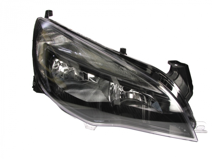 Far dreapta (H7, reglaj electric, cu motoras, fundal negru) OPEL ASTRA 2009-2012