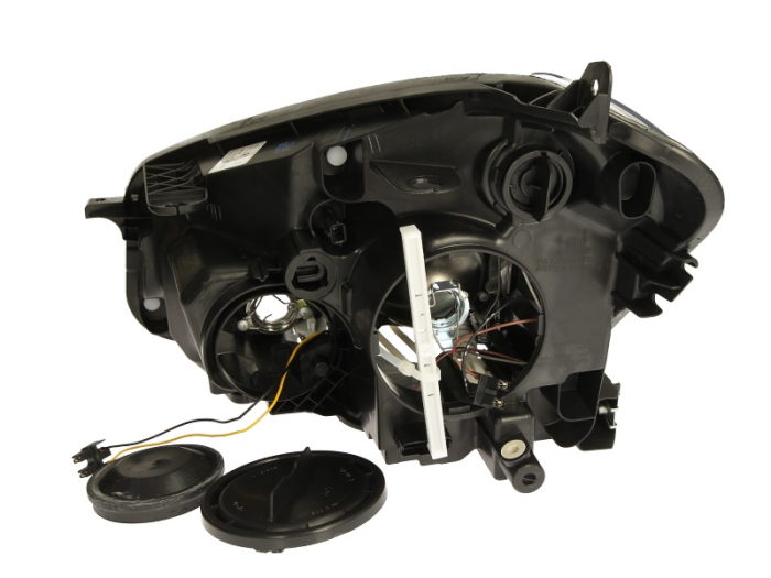 Far dreapta (H7, reglaj electric, fundal negru/insertii crom) NISSAN QASHQAI I [2]