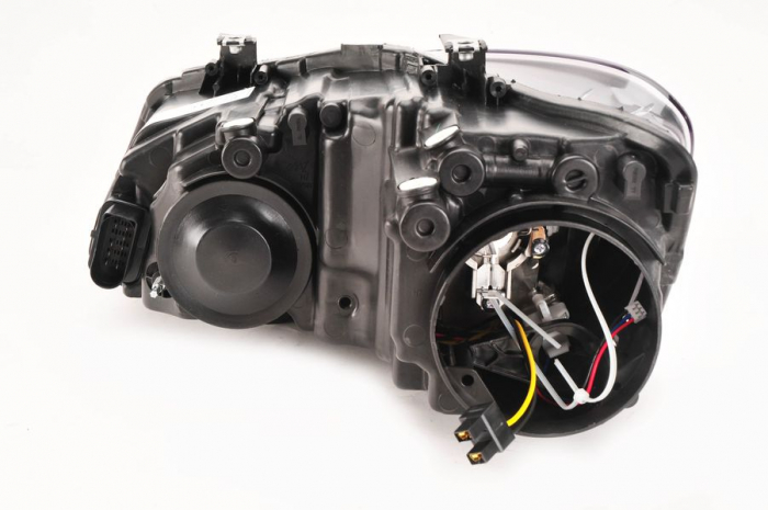 Far dreapta (H7, reglaj electric, fundal negru/insertii crom) VW POLO [4]